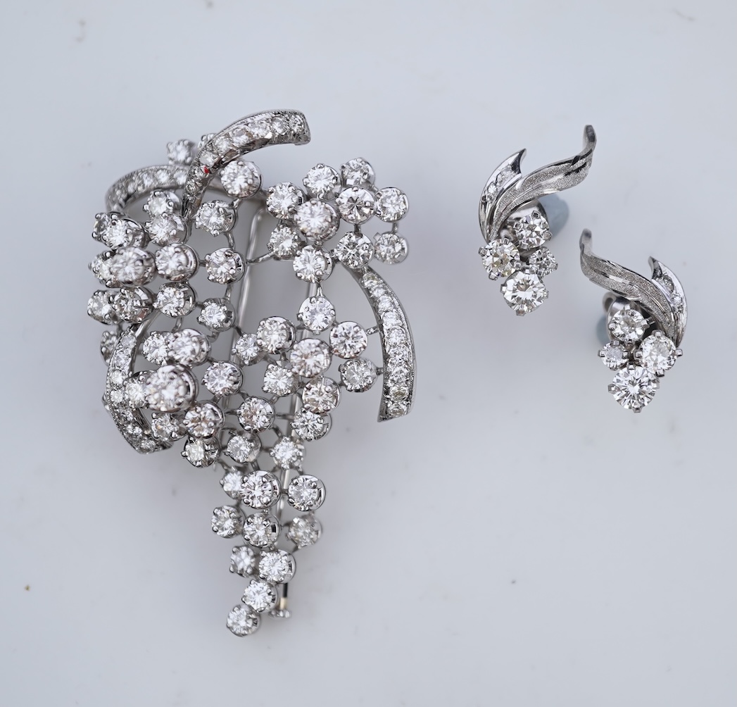 A diamond demi-parure, 1960s